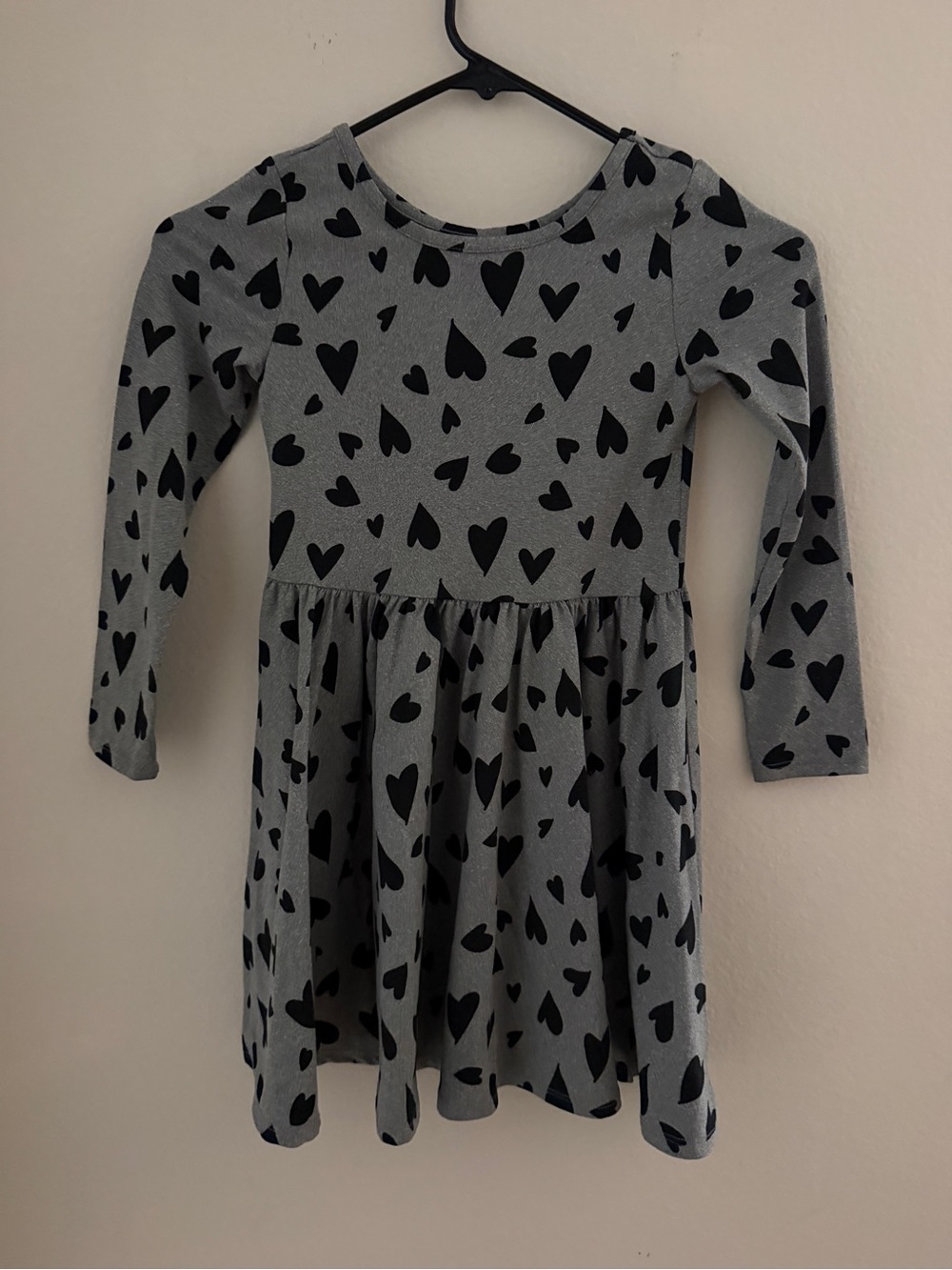 Epic Threads Gray Dress with Black Heart Print